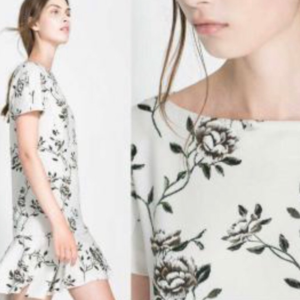 Zara Floral dress size Large
